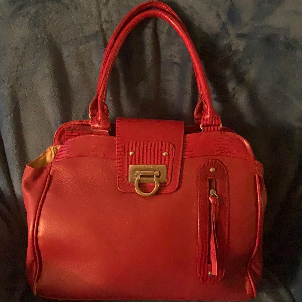 Monica Sanchez Deep Red Leather Purse